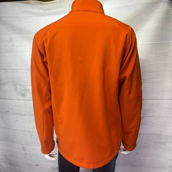 NEW Kirkland Signature Mens XL Softshell Jacket Orange Zip Microfleece Lined - Picture 6 of 11